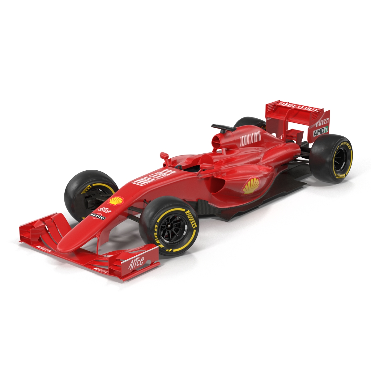 Formula One Car Red 3D model