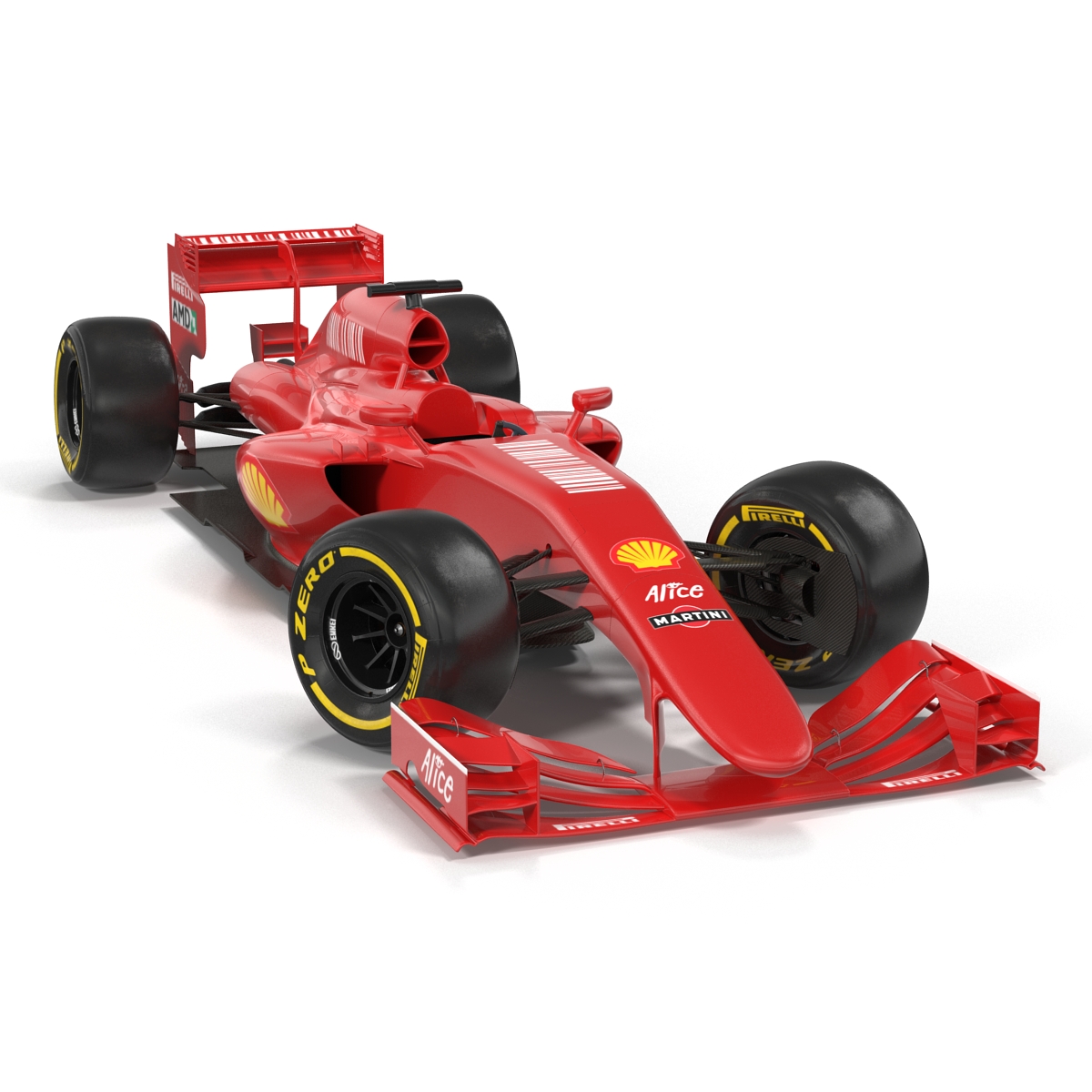 Formula One Car Red 3D model