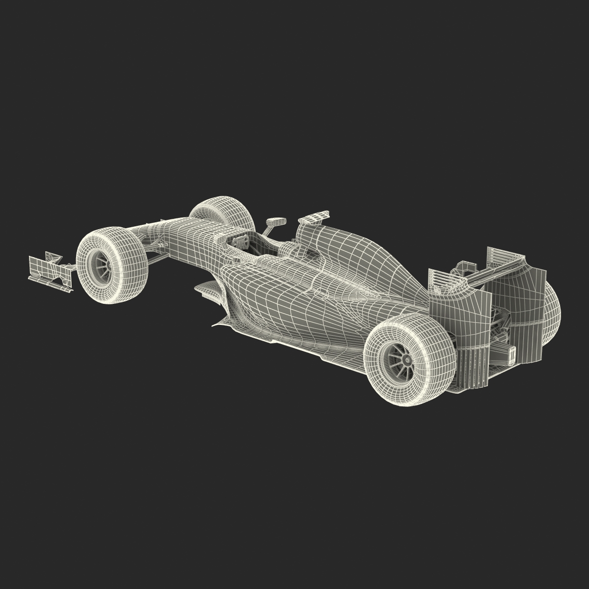 Formula One Car Red 3D model