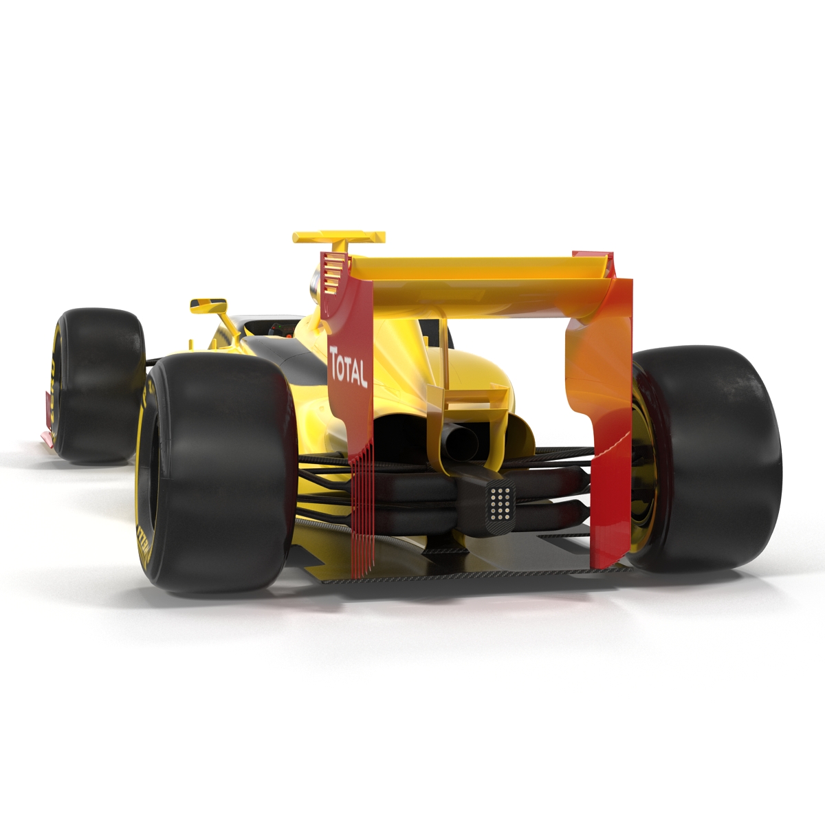 Formula One Car Yellow 3D