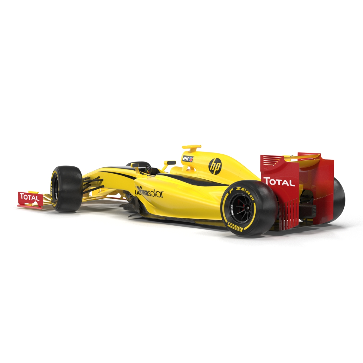 Formula One Car Yellow 3D