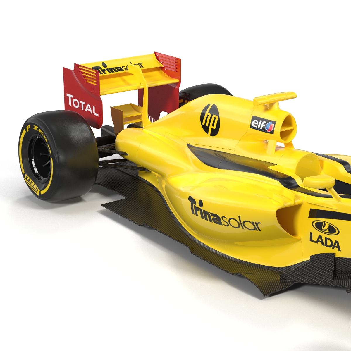 Formula One Car Yellow 3D