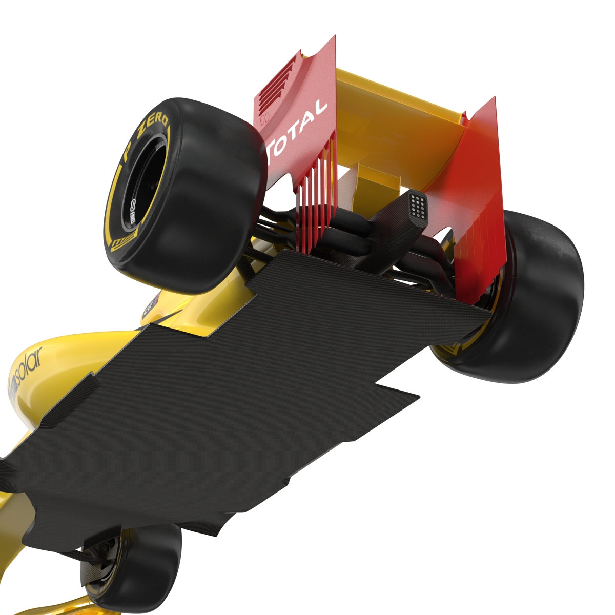 Formula One Car Yellow 3D