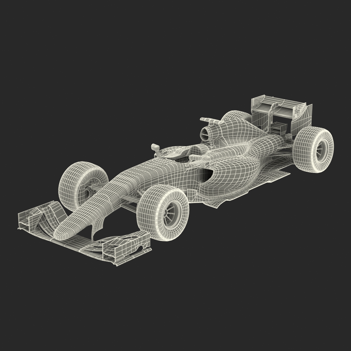 Formula One Car Yellow 3D