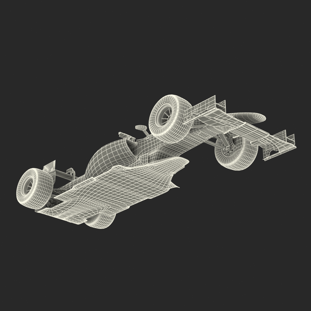 Formula One Car Yellow 3D