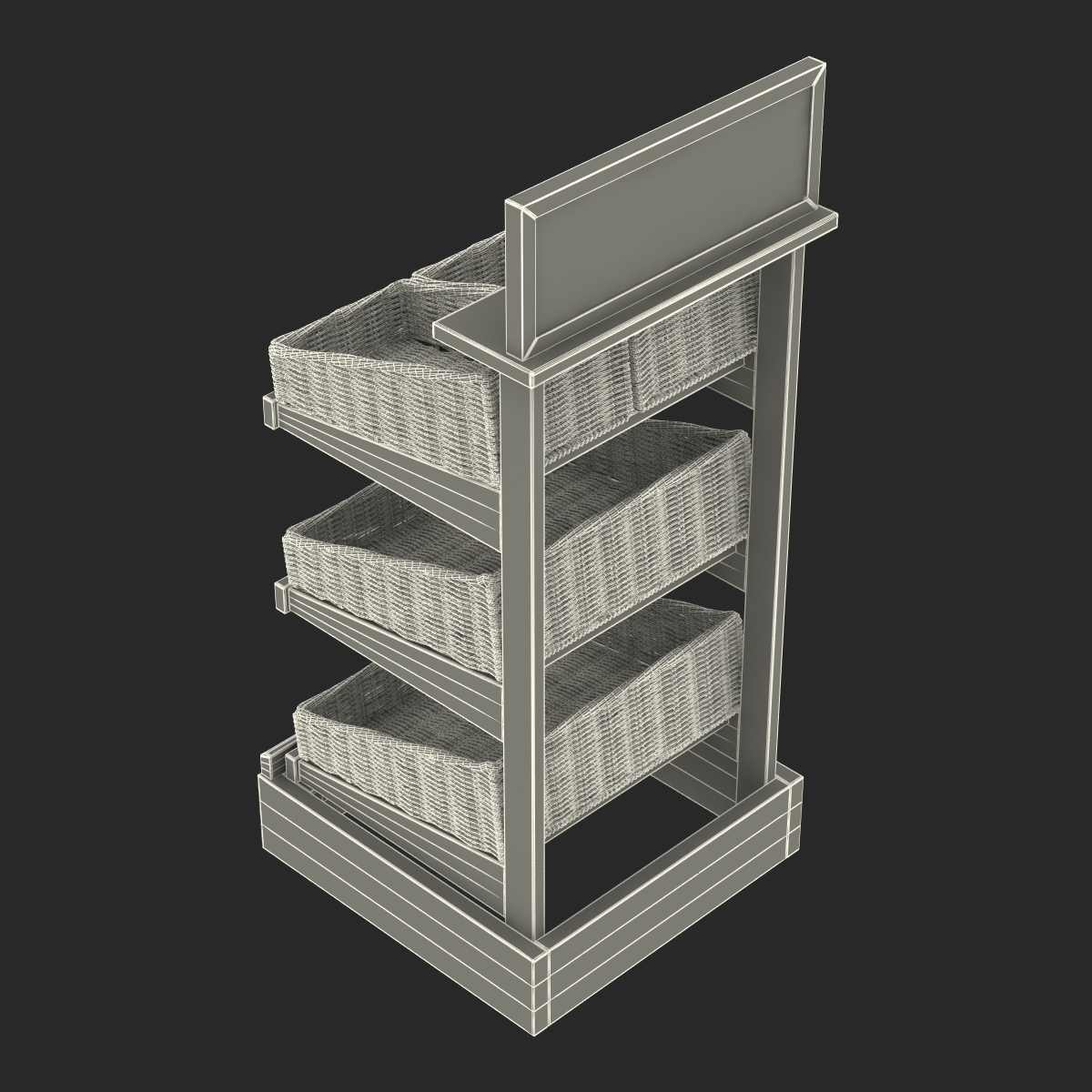 Bakery Display Shelves 2 3D model