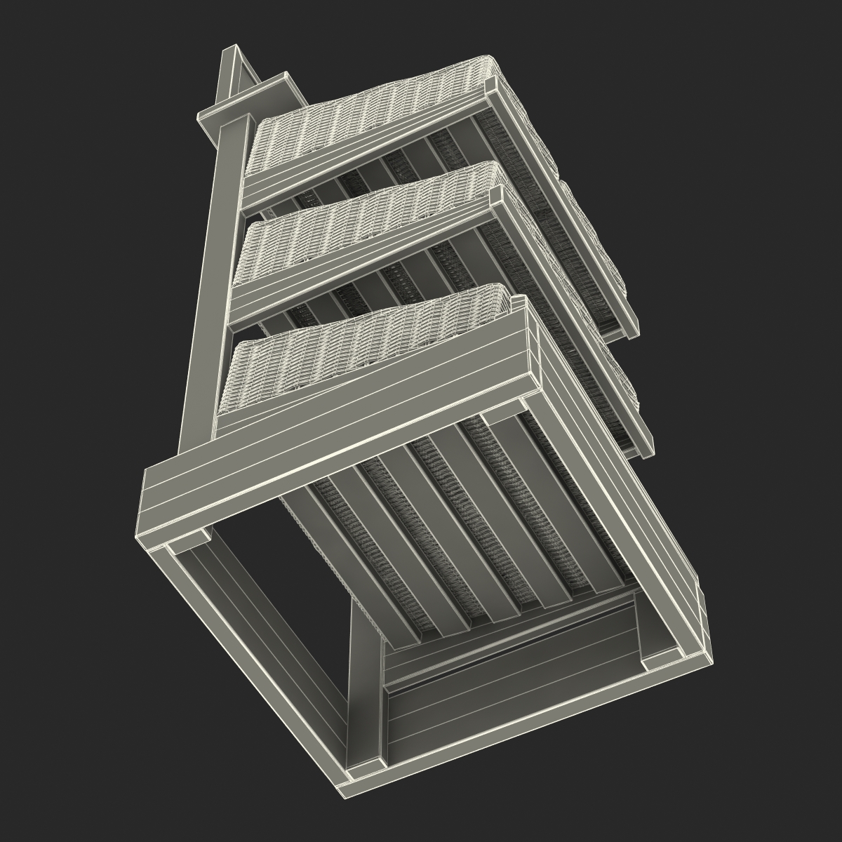 Bakery Display Shelves 2 3D model