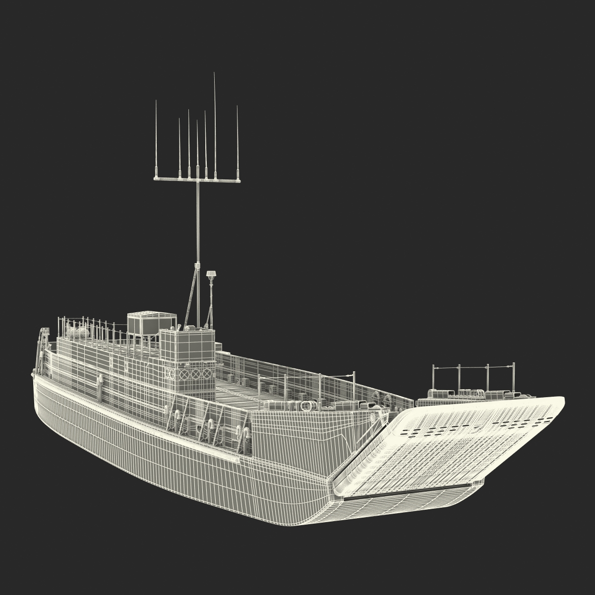 Landing Craft Utility class 1627 2 3D model