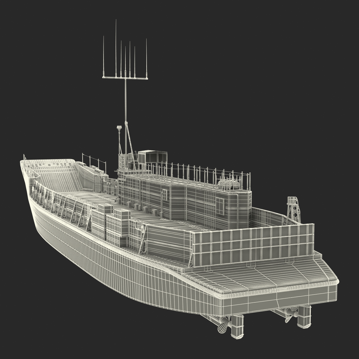 Landing Craft Utility class 1627 2 3D model