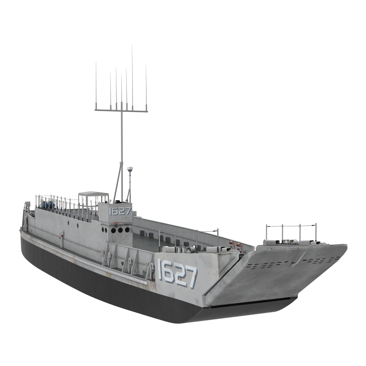 Landing Craft Utility class 1627 Rigged 3D model