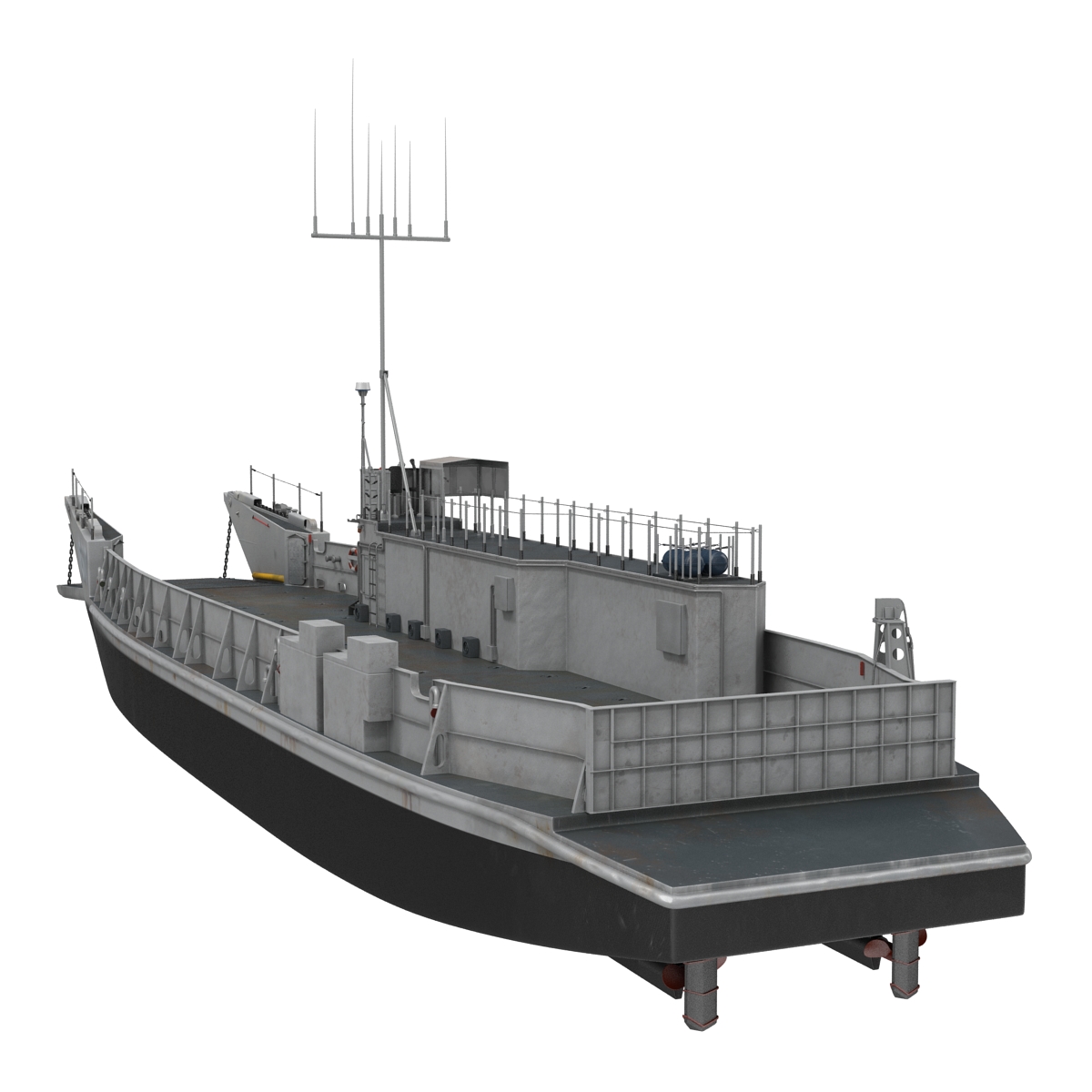 Landing Craft Utility class 1627 Rigged 3D model