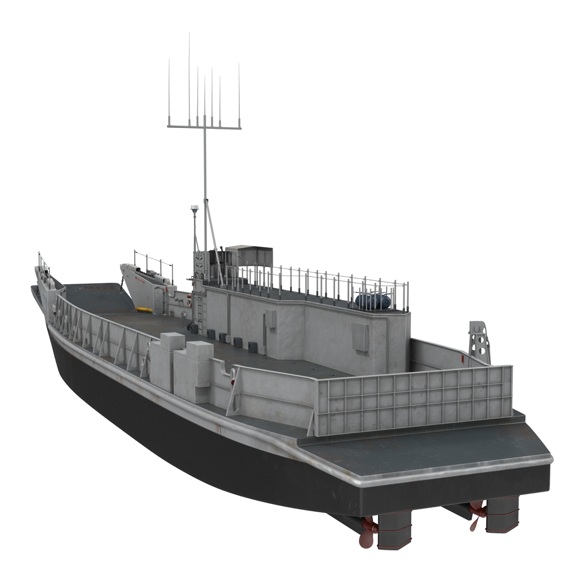 Landing Craft Utility class 1627 Rigged 3D model