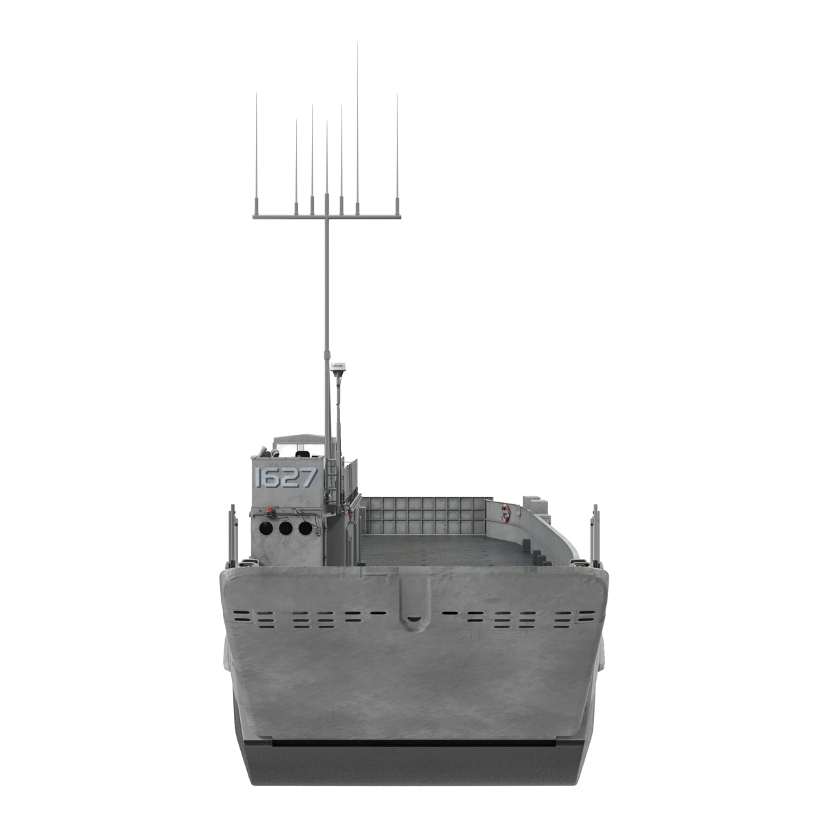 Landing Craft Utility class 1627 Rigged 3D model