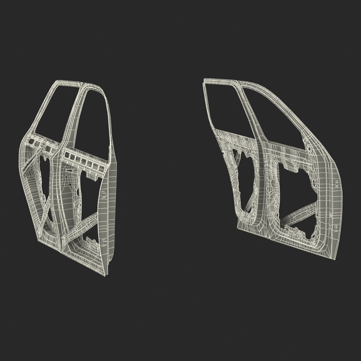 3D SUV Doors Rigged