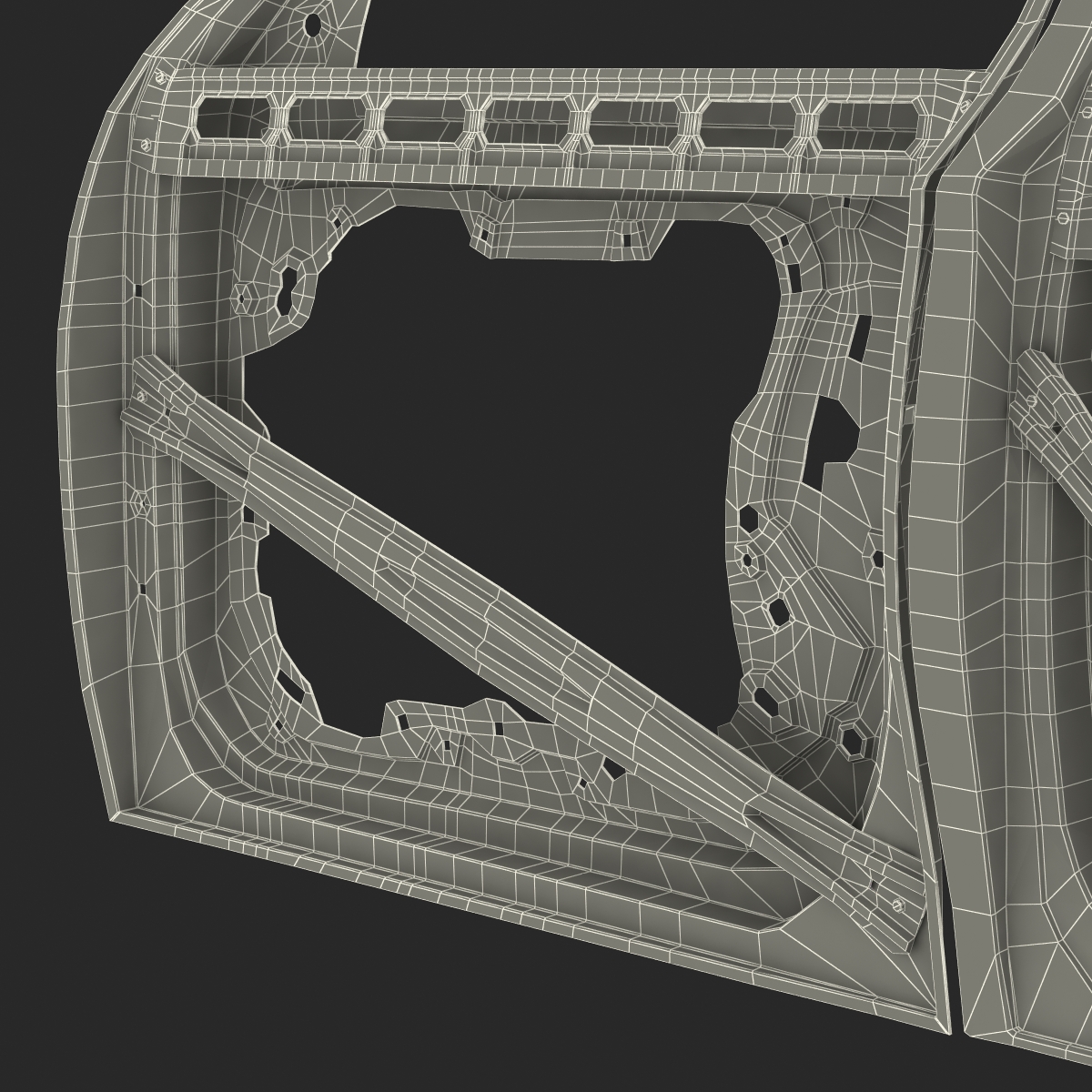 3D SUV Doors Rigged