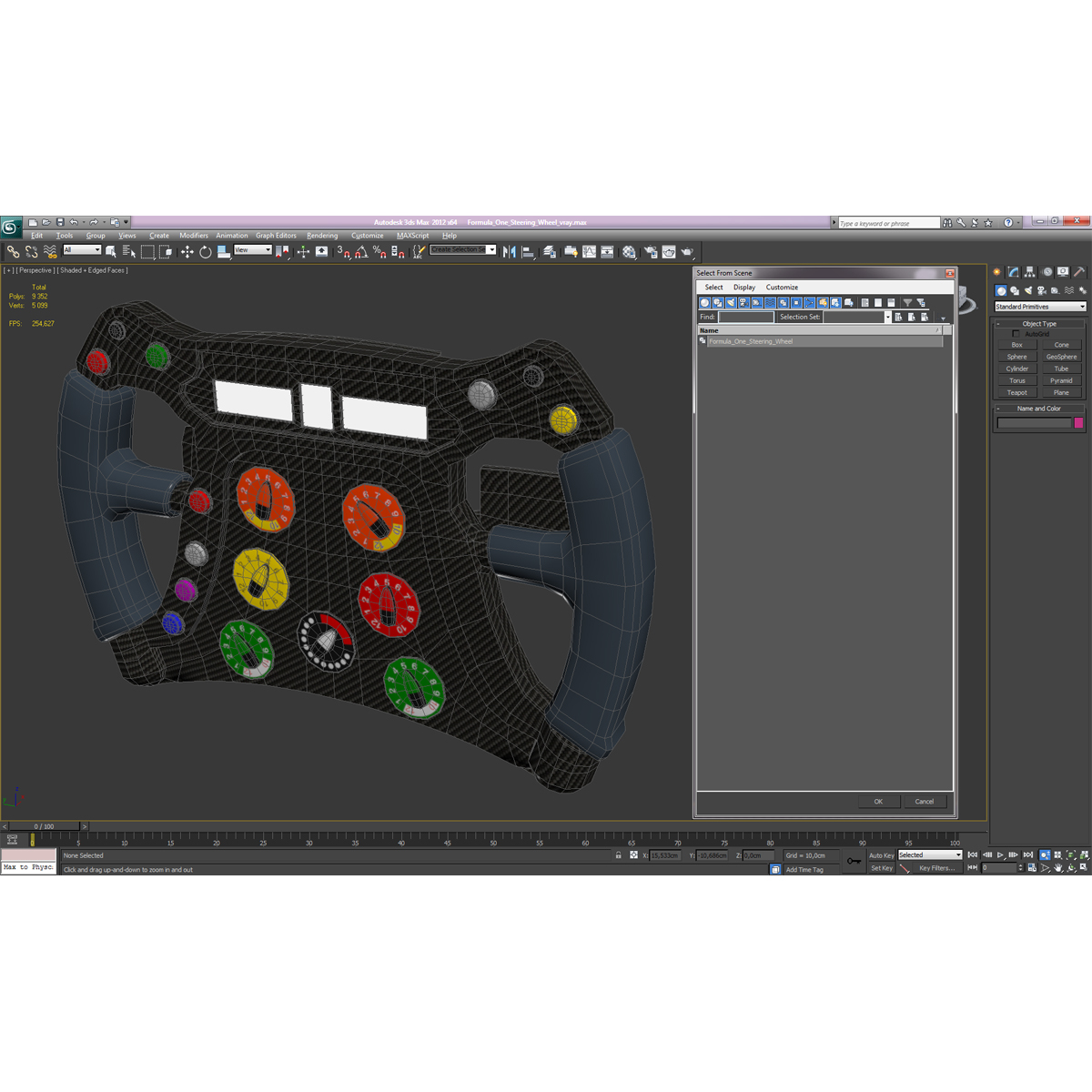 3D Formula One Steering Wheel