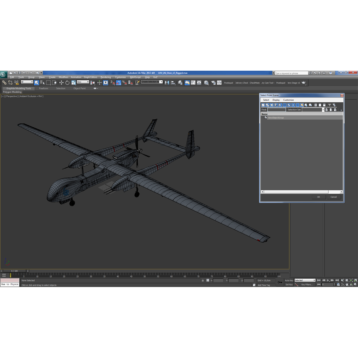 3D IAI Eitan UAV model