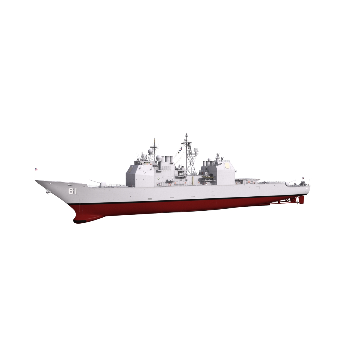 3D model Ticonderoga Class Cruiser Monterey CG 61