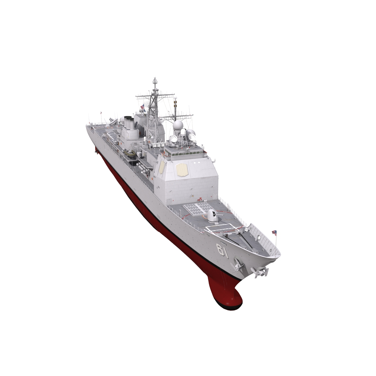 3D model Ticonderoga Class Cruiser Monterey CG 61