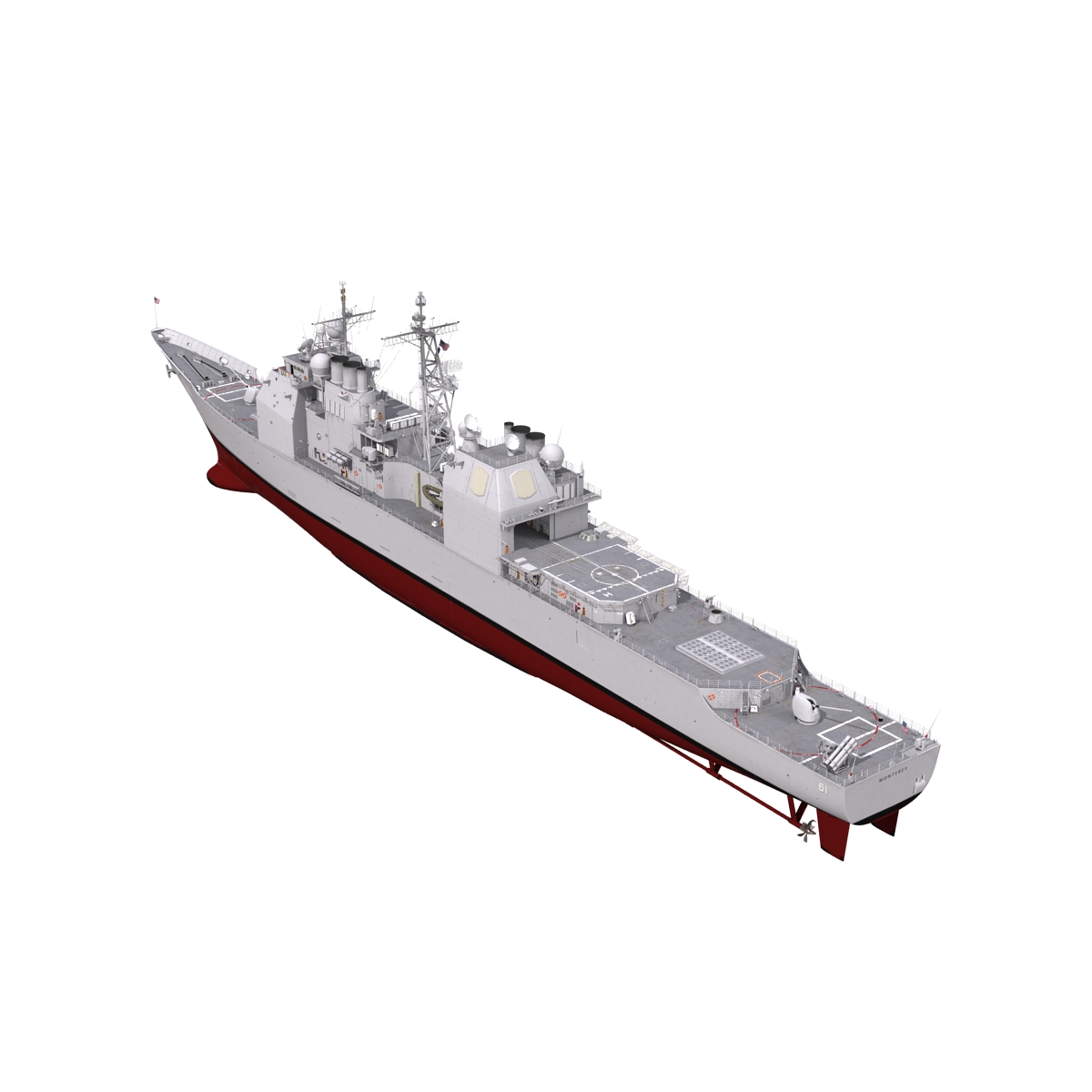 3D model Ticonderoga Class Cruiser Monterey CG 61