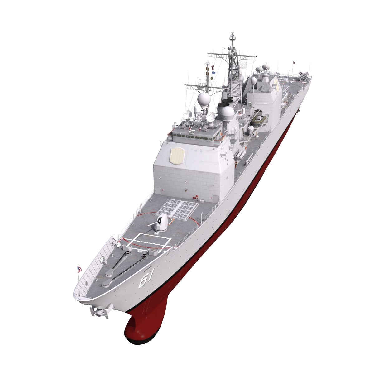 3D model Ticonderoga Class Cruiser Monterey CG 61