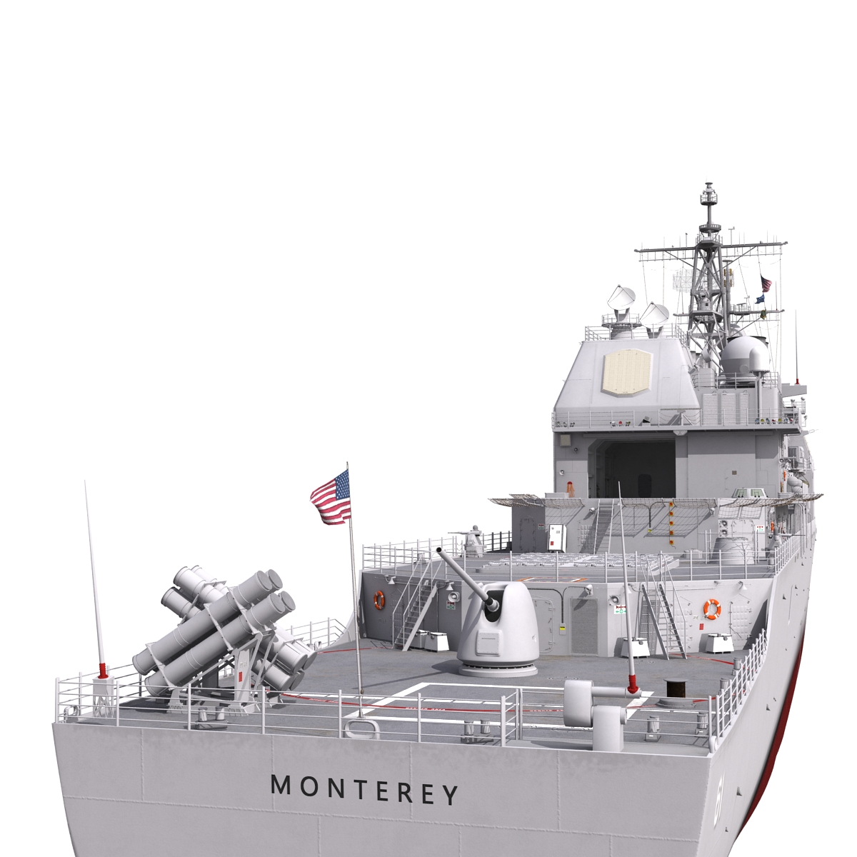 3D model Ticonderoga Class Cruiser Monterey CG 61