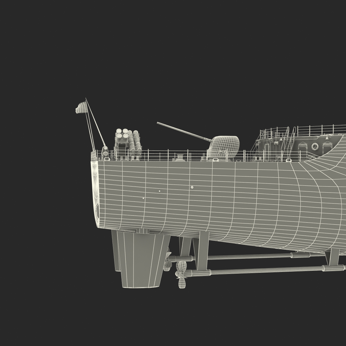 3D model Ticonderoga Class Cruiser Monterey CG 61