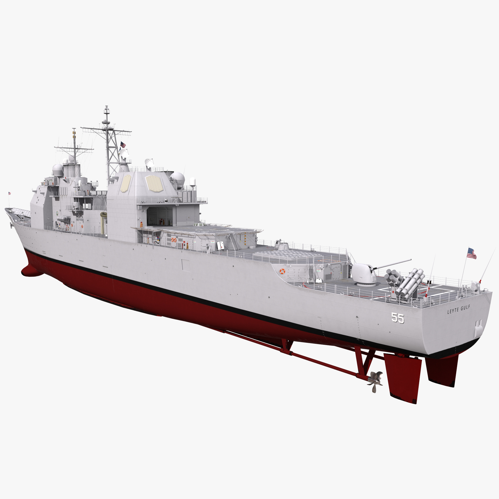 Ticonderoga Class Cruiser Leyte Gulf CG 55 3D