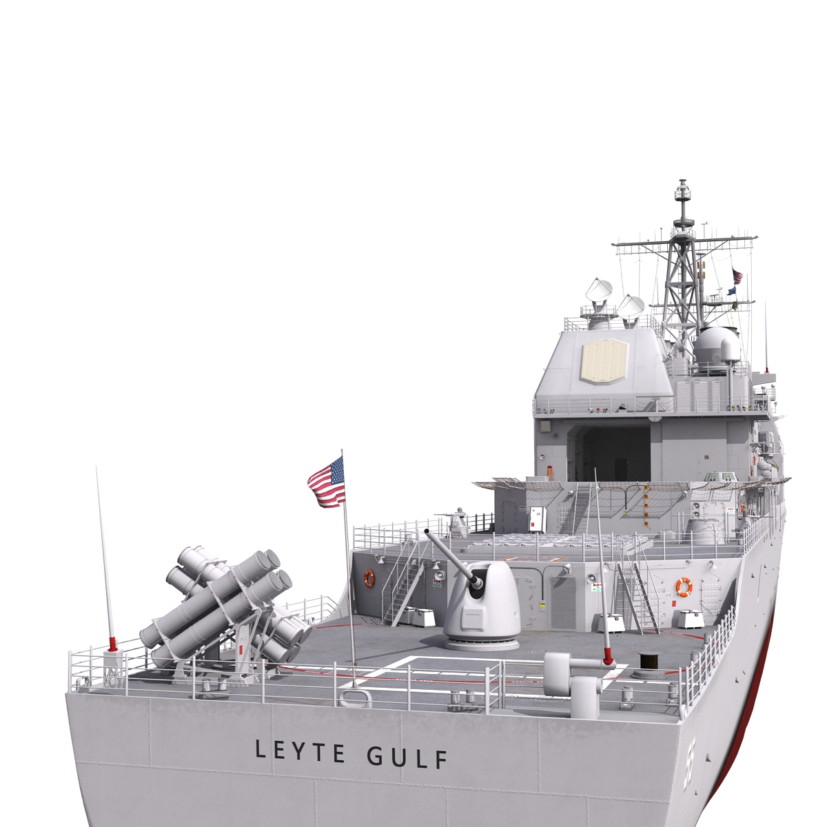 Ticonderoga Class Cruiser Leyte Gulf CG 55 3D