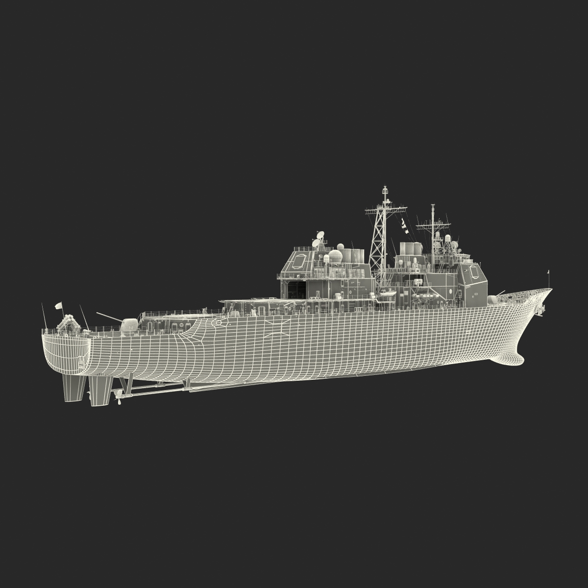 Ticonderoga Class Cruiser Leyte Gulf CG 55 3D