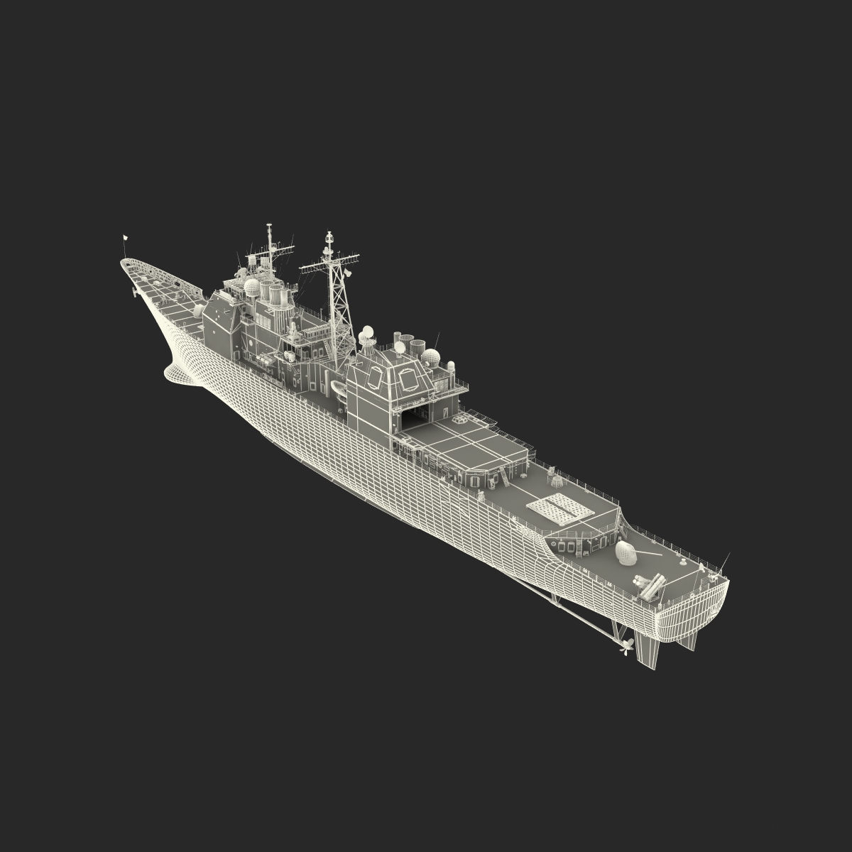 Ticonderoga Class Cruiser Leyte Gulf CG 55 3D