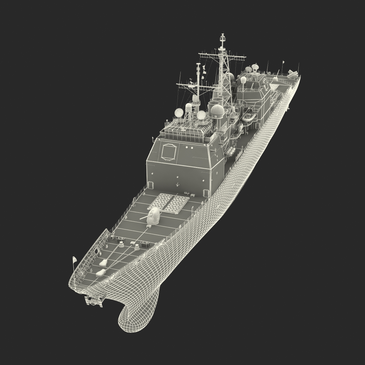 Ticonderoga Class Cruiser Leyte Gulf CG 55 3D