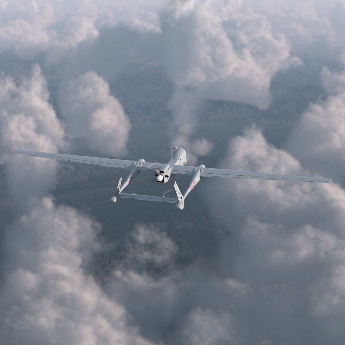 3D model IAI Eitan UAV Rigged