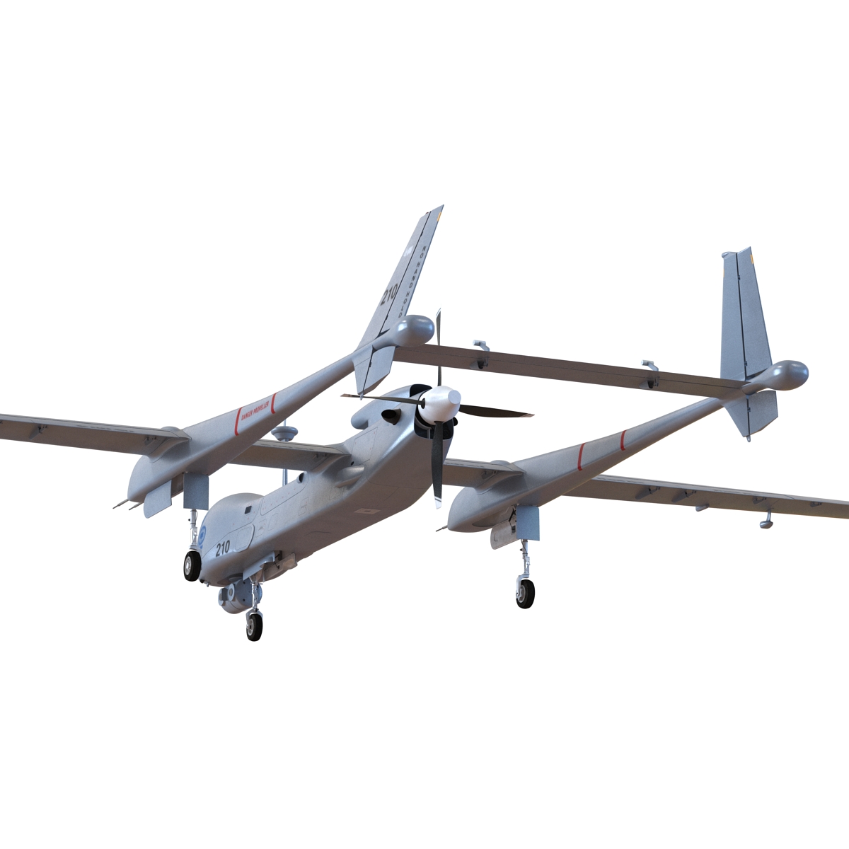 3D model IAI Eitan UAV Rigged