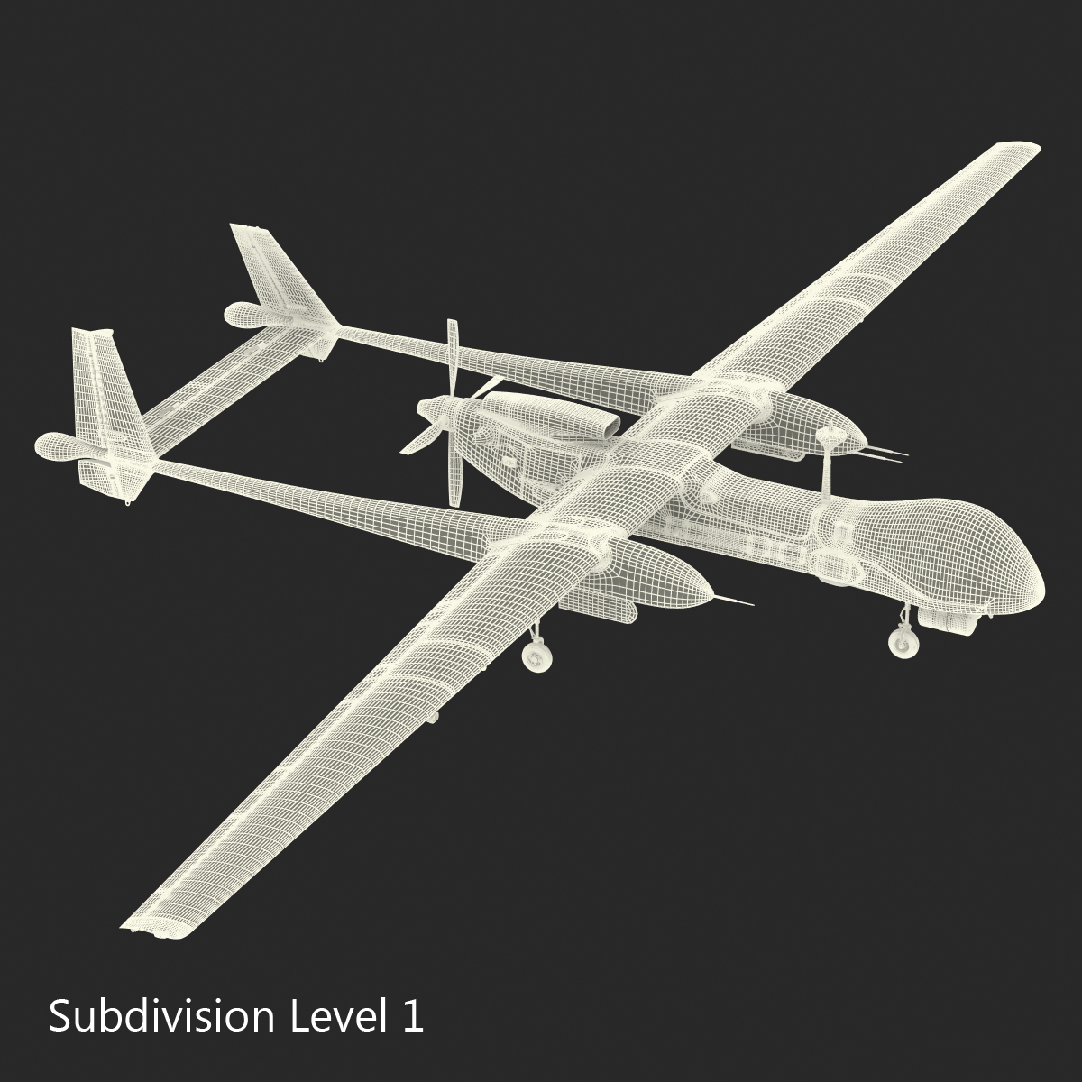 3D model IAI Eitan UAV Rigged