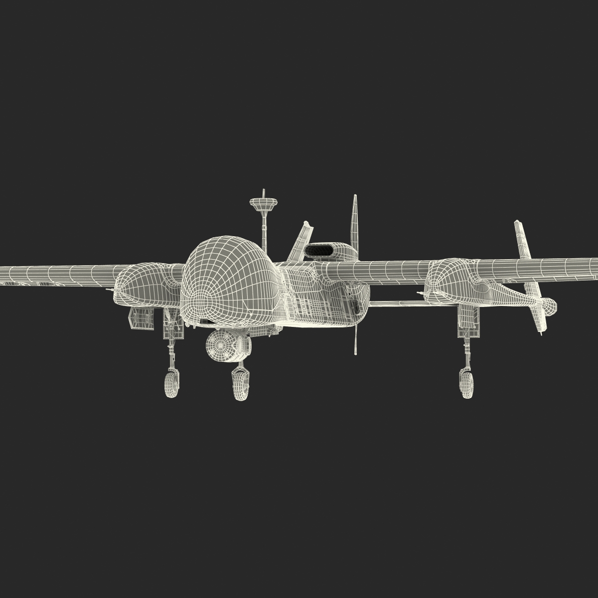 3D model IAI Eitan UAV Rigged