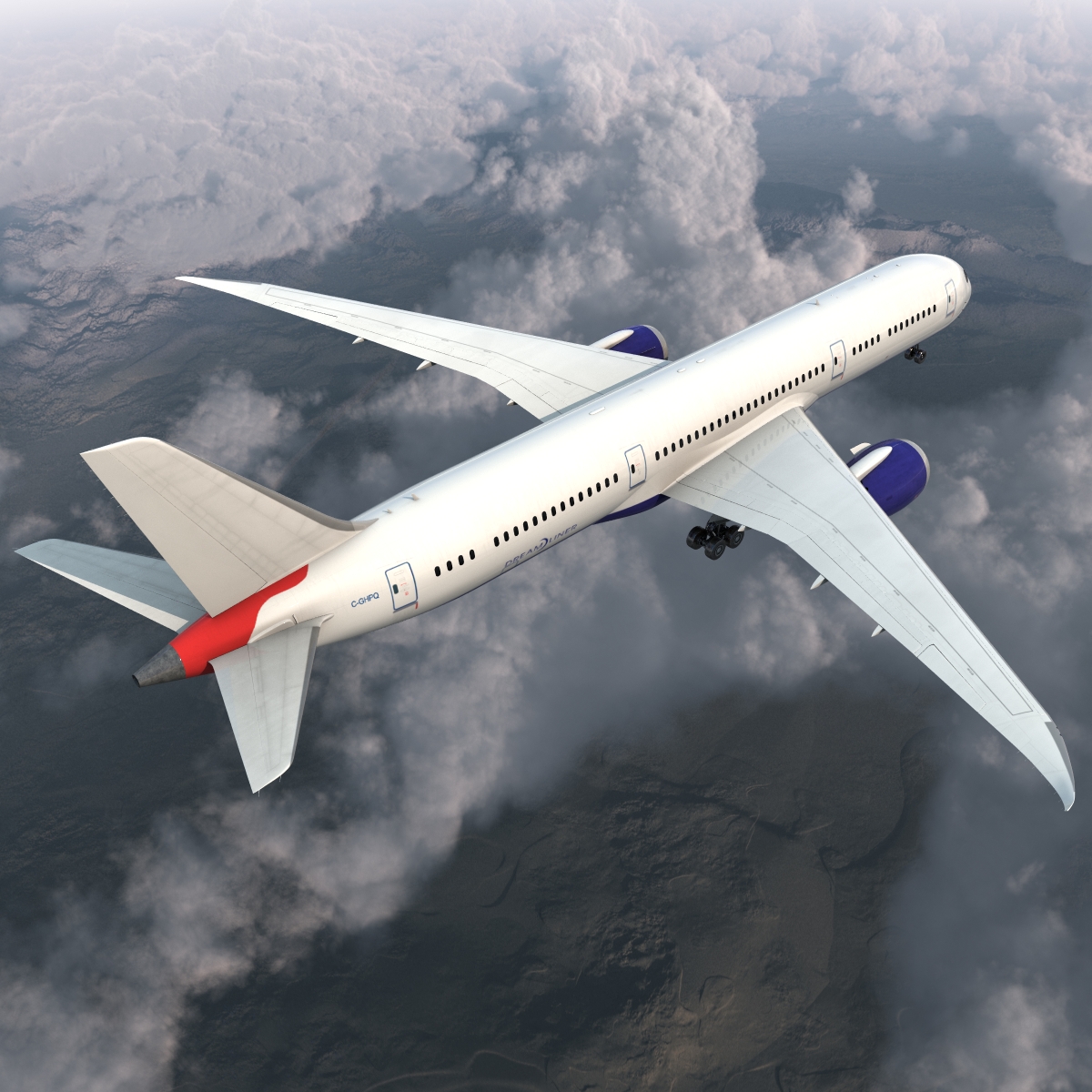 3D Boeing 787 9 Dreamliner Generic