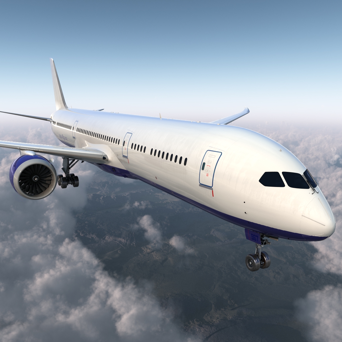 3D Boeing 787 9 Dreamliner Generic