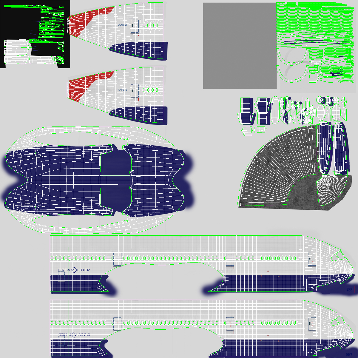 3D Boeing 787 9 Dreamliner Generic