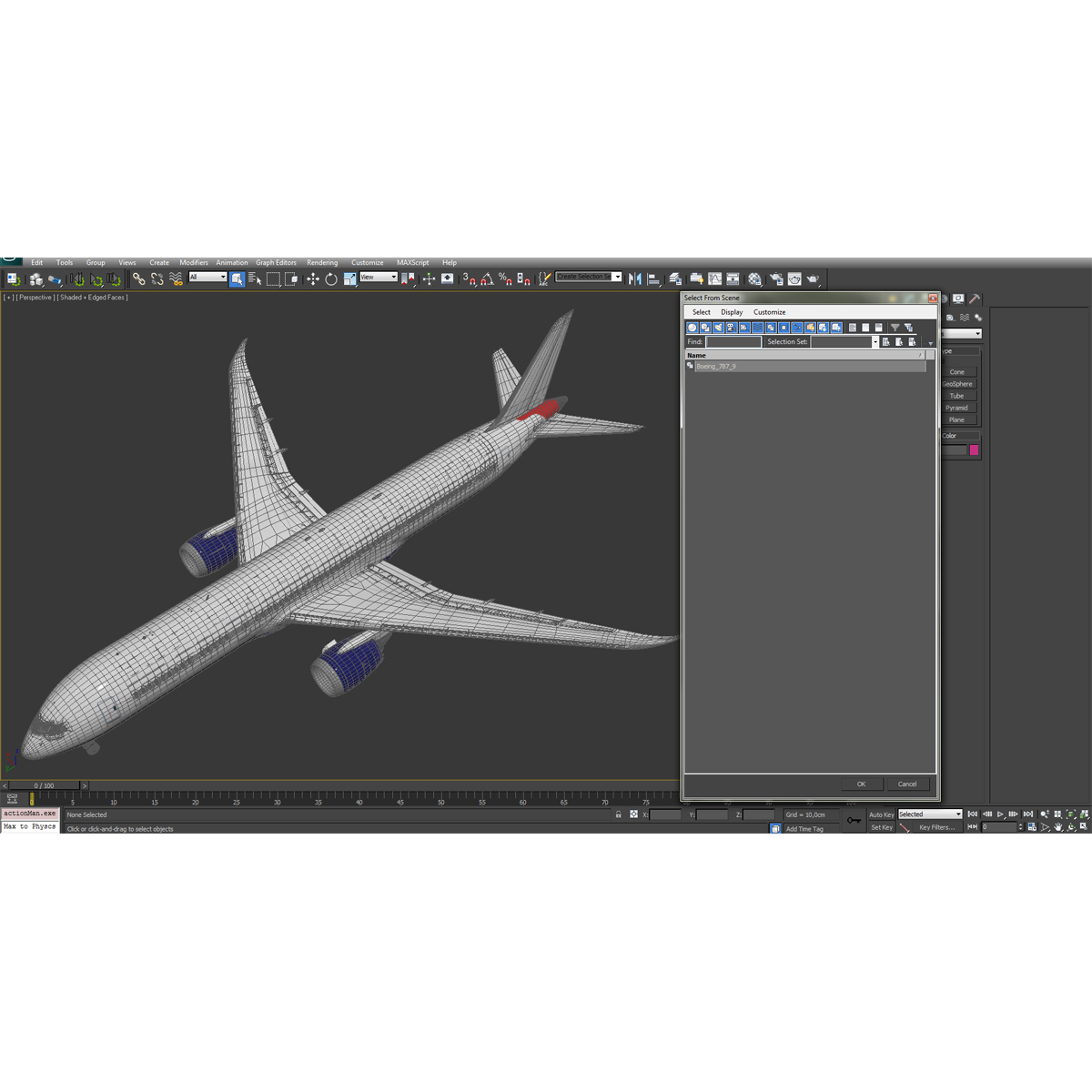 3D Boeing 787 9 Dreamliner Generic