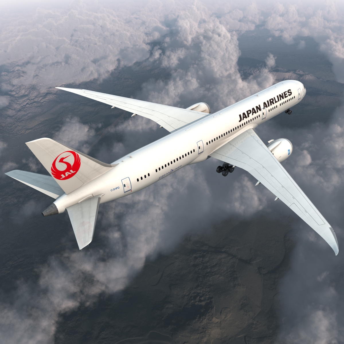 3D Boeing 787 9 Dreamliner Japan Airlines model