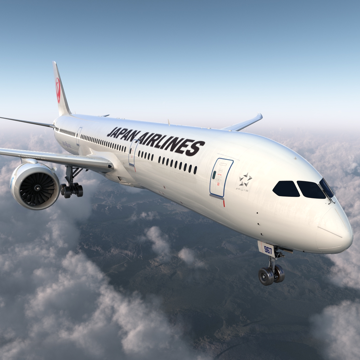 3D Boeing 787 9 Dreamliner Japan Airlines model