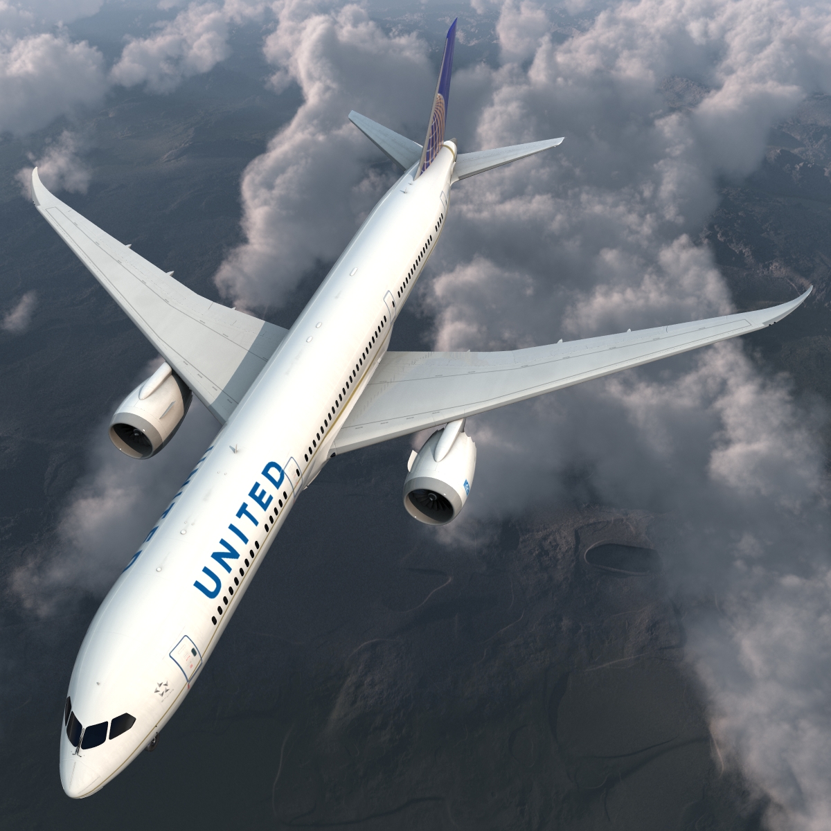 3D model Boeing 787 9 Dreamliner United