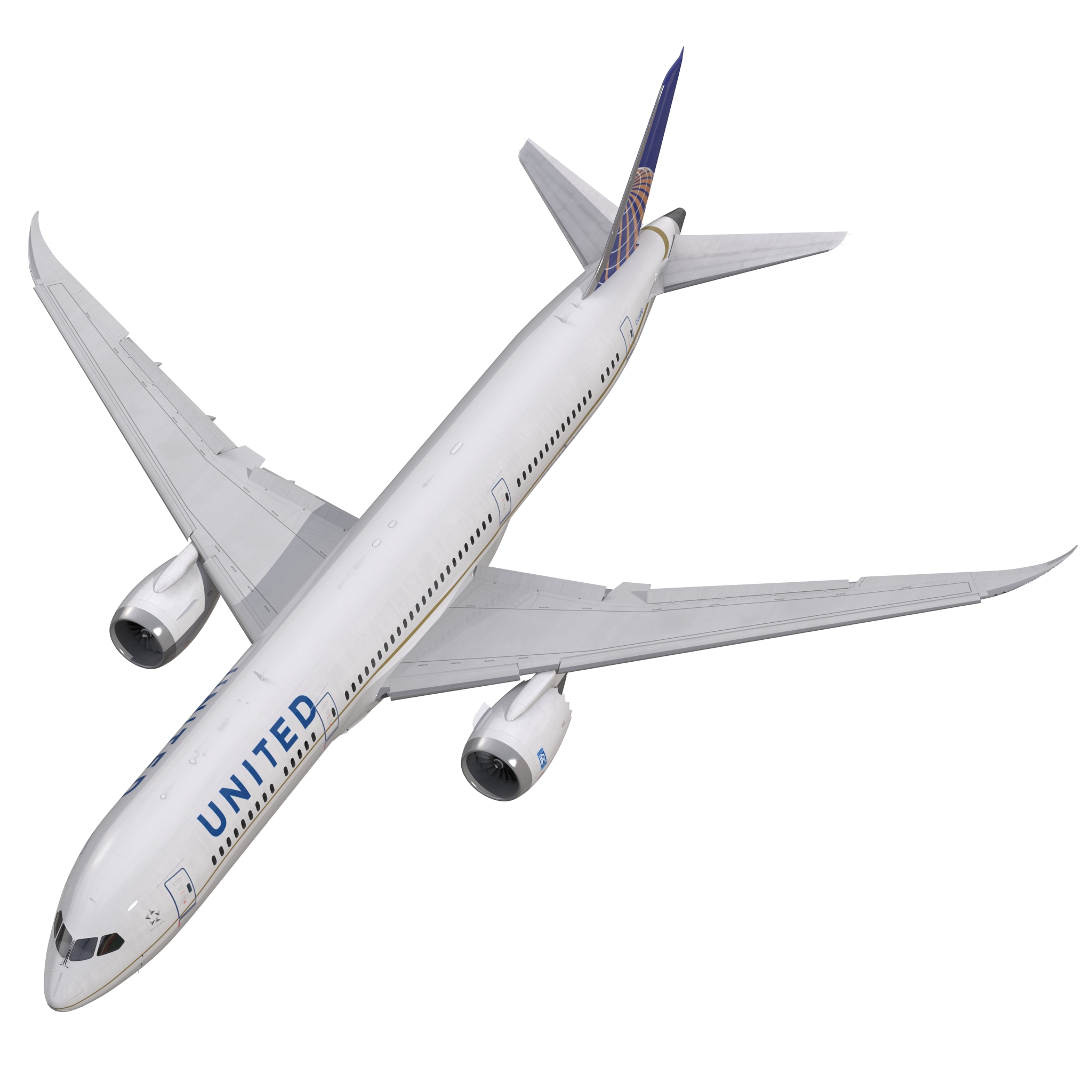 Boeing 787 9 Dreamliner United Rigged 3D