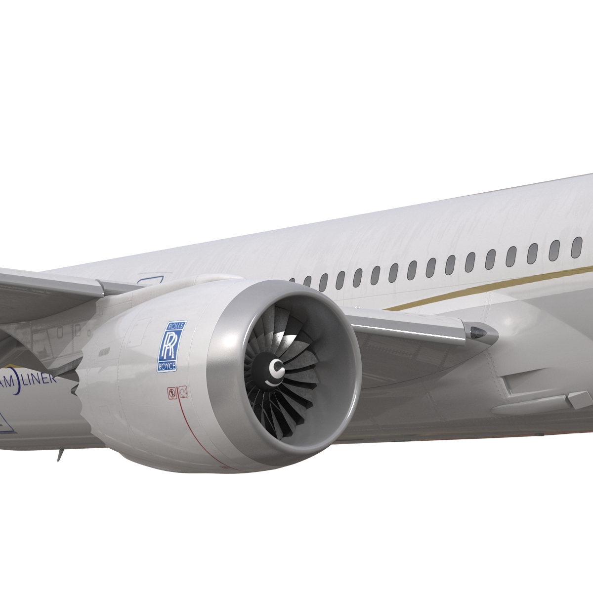 Boeing 787 9 Dreamliner United Rigged 3D