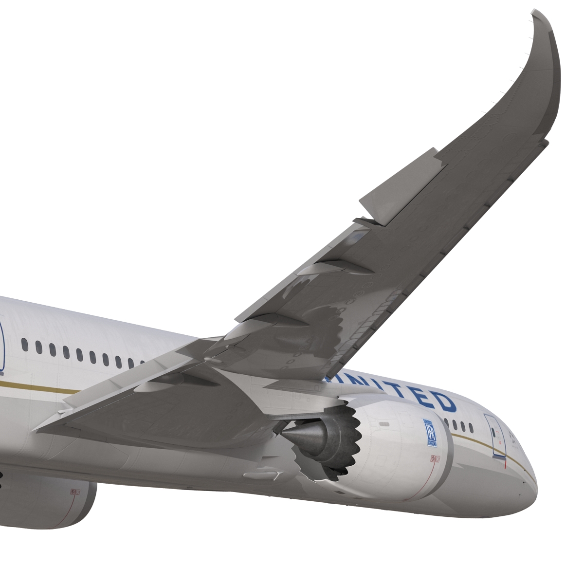 Boeing 787 9 Dreamliner United Rigged 3D