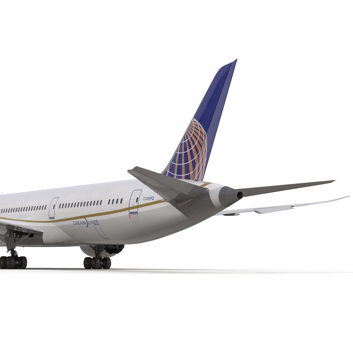 Boeing 787 9 Dreamliner United Rigged 3D