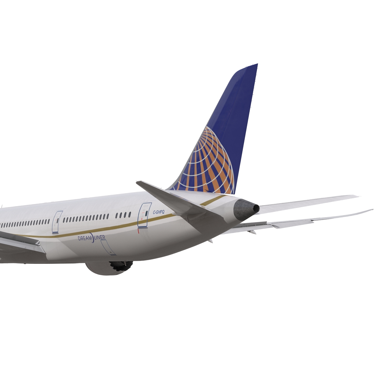 Boeing 787 9 Dreamliner United Rigged 3D