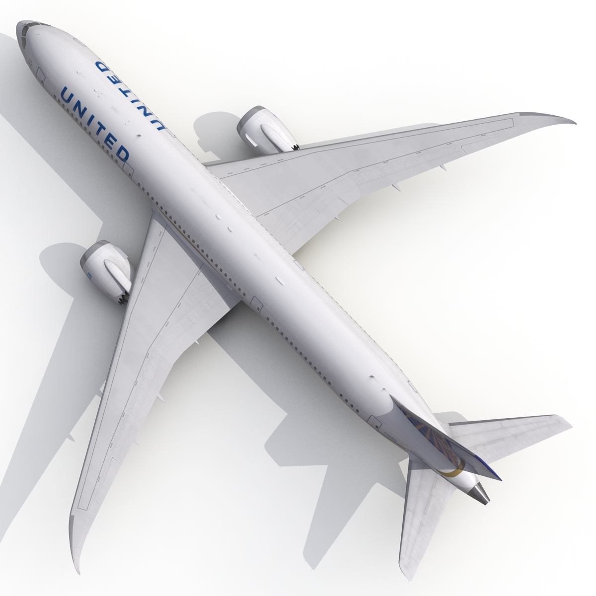 Boeing 787 9 Dreamliner United Rigged 3D