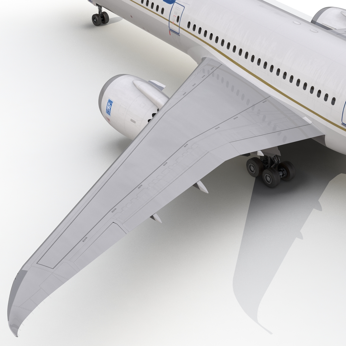 Boeing 787 9 Dreamliner United Rigged 3D